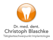 Logo von Zahnarztpraxis Dr. Christoph Blaschke Tätigkeitsschwerpunkt Implantologie
